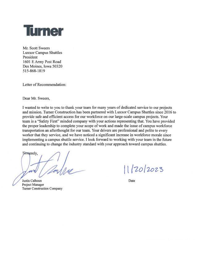 Read a testimonial from Turner Construction Company.